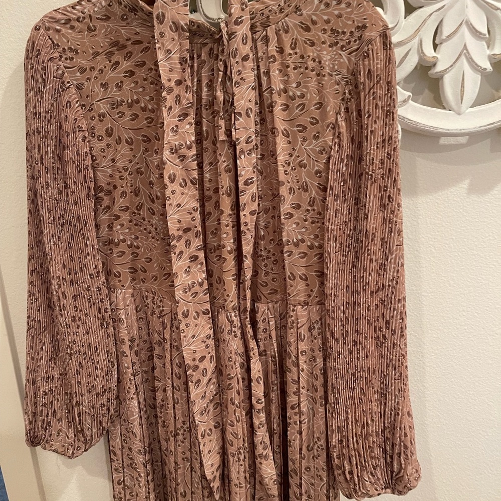 Long pleated maxi dress